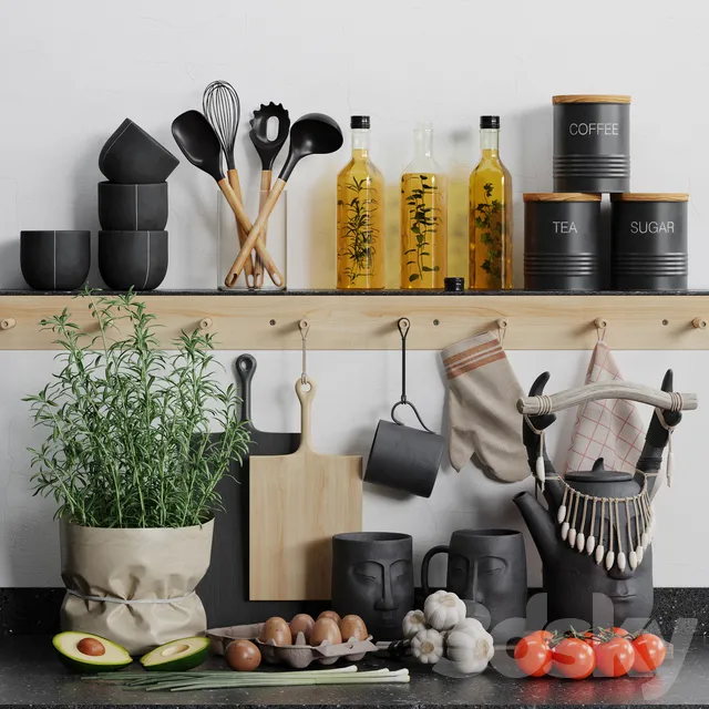 Decorative – Set – 3D Models – Decorative kitchen set 03