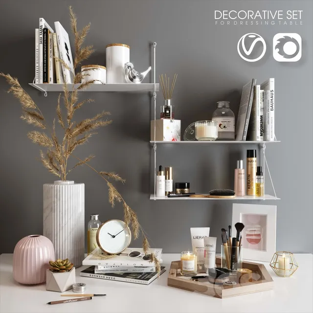 Decorative – Set – 3D Models – Decorative set for dressing table