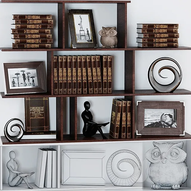 Decorative – Set – 3D Models – Decorative set with an owl