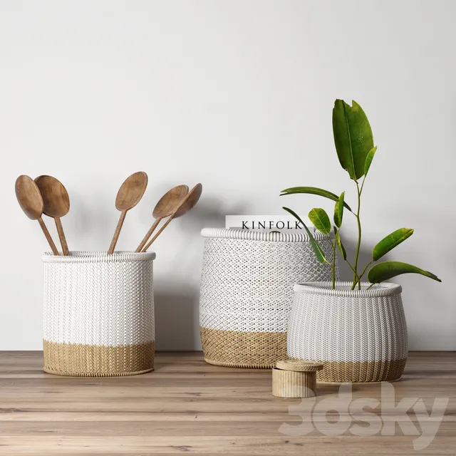 Decorative – Set – 3D Models – Decorative set with baskets 2