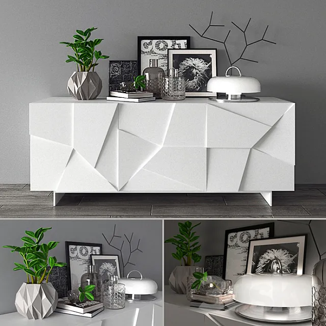 Decorative – Set – 3D Models – Decorative set with curbstone Concrete Dall Agnese