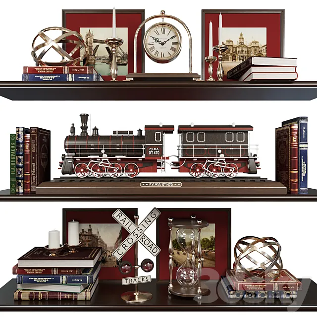 Decorative – Set – 3D Models – Decorative set with train