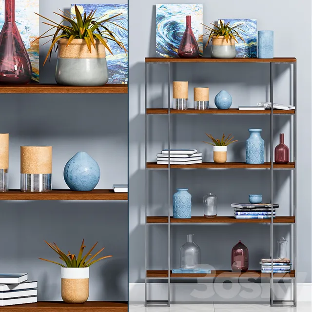 Decorative – Set – 3D Models – Decorative shelf – 3