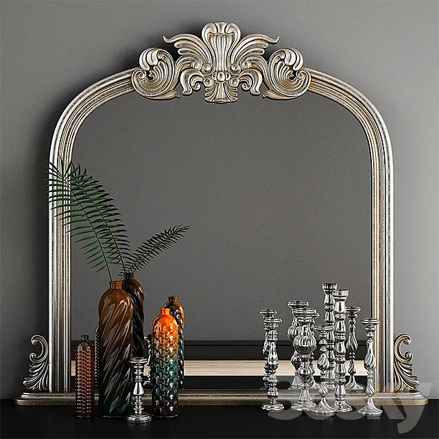 Decorative – Set – 3D Models – Haversham Overmantel Mirror