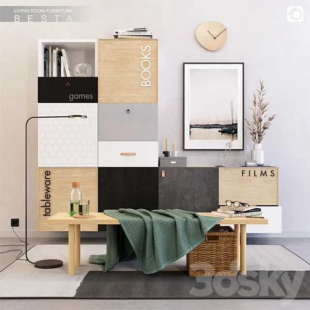 Decorative – Set – 3D Models – IKEA BESTA Set 4