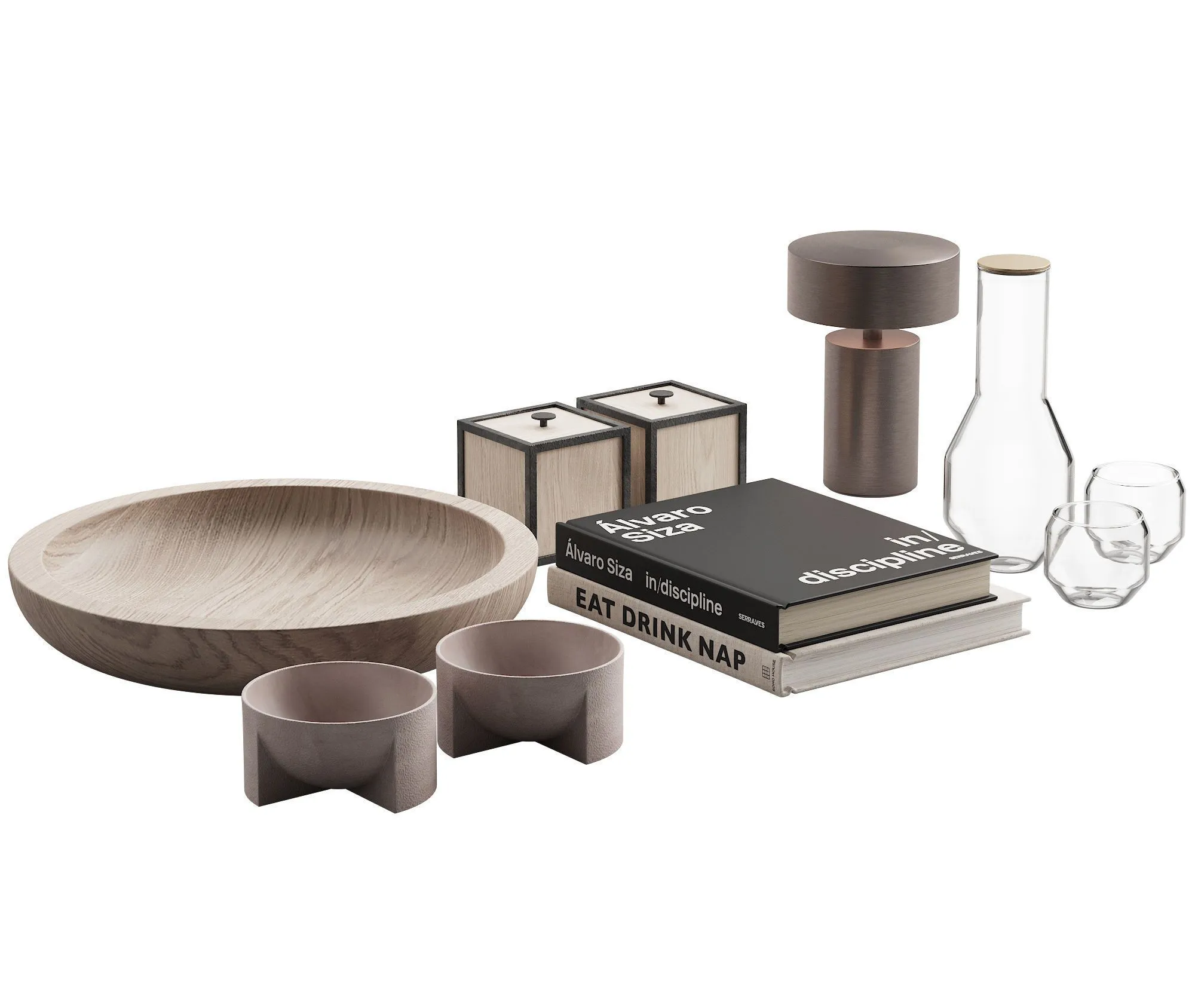 Decorative – Set – 3D Models – Living decor set NATURE ACCESSORIES 02 (for table; shelves)