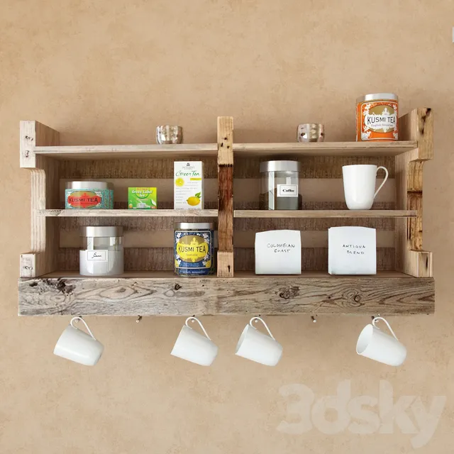 Decorative – Set – 3D Models – Old shelf (max)