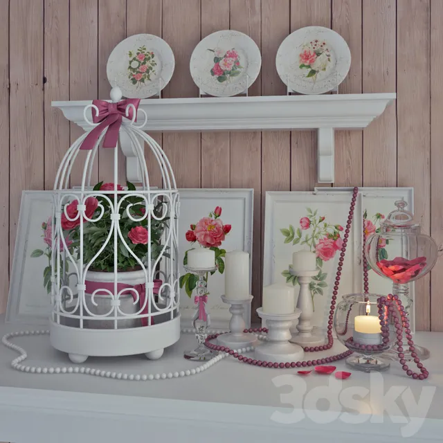 Decorative – Set – 3D Models – Provence Decor & Camellia
