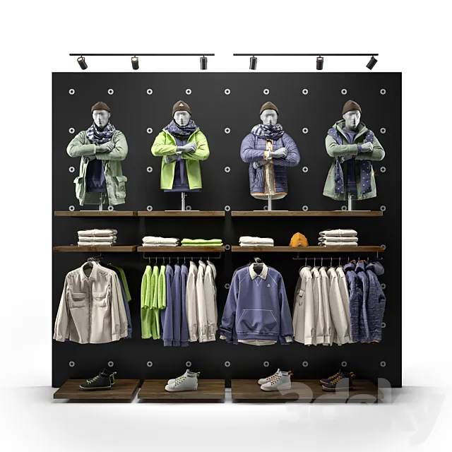 clothes shop outdoor clothing 01 3DS Max - thumbnail 3