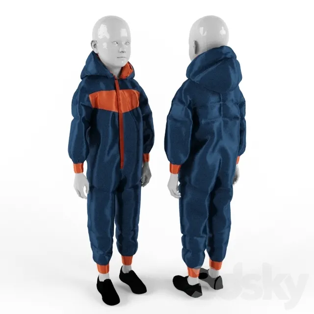 Clothes – Footware – 3D Models – Acc.children’s overalls