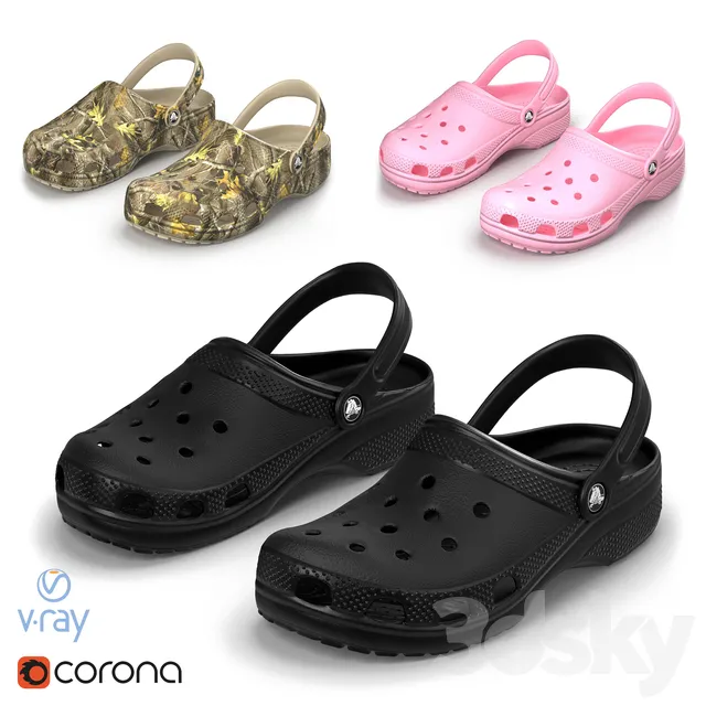 Clothes – Footware – 3D Models – Crocs classic