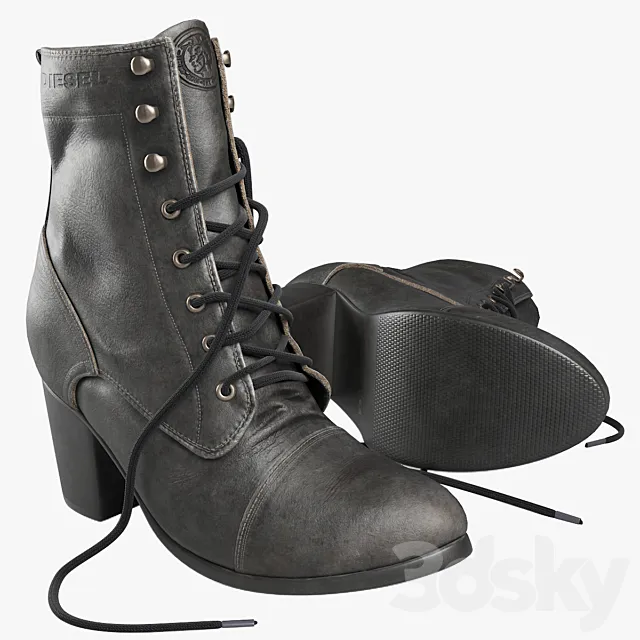 Clothes – Footware – 3D Models – Female boots Diesel