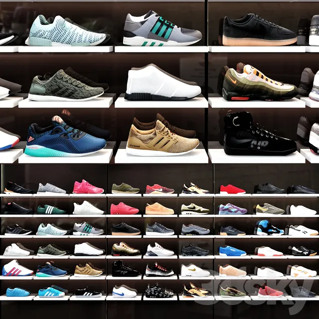Clothes – Footware – 3D Models – Sport shoes shop