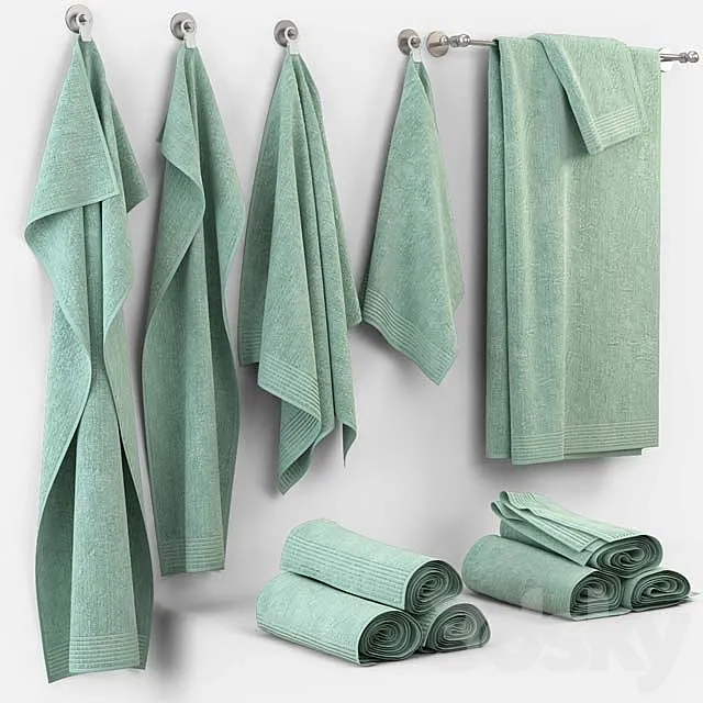 Clothes – Footware – 3D Models – Towels-M17