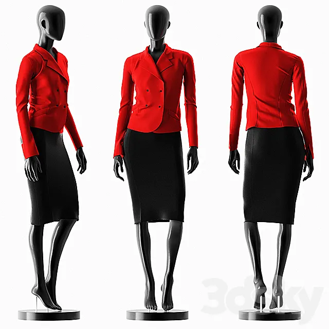 Clothes – Footware – 3D Models – Woman Casual Suit