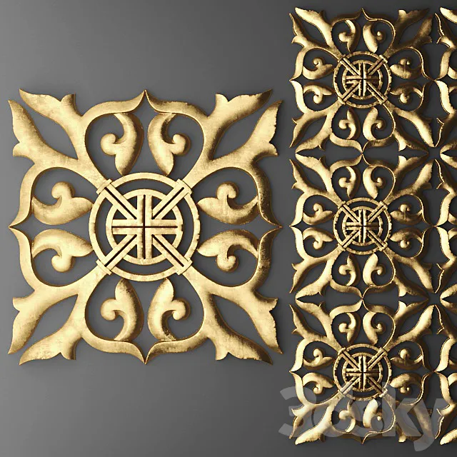 Rosette pattern carving. 3DS Max - thumbnail 3