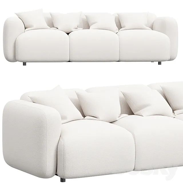 Swell Sofa 3 seater 3DS Max - thumbnail 3