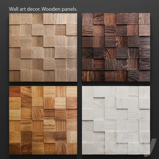 Decorative – Set – 3D Models – Art Wood Panels