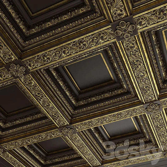 Decorative – Set – 3D Models – Beamed ceiling Roden