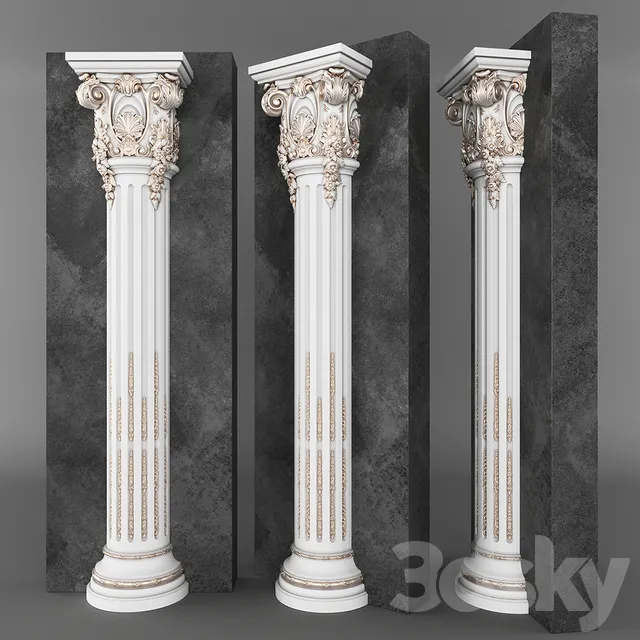 Decorative – Set – 3D Models – Column