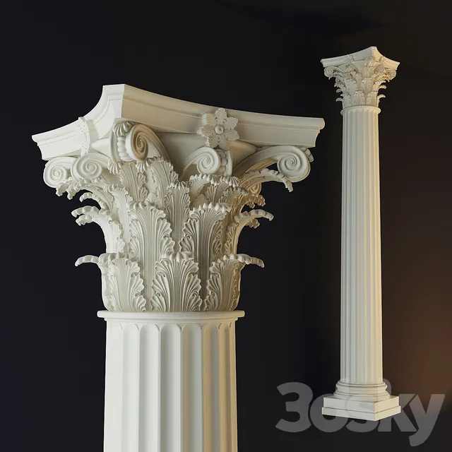 Decorative – Set – 3D Models – Corinthian order