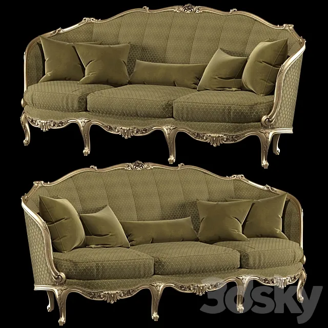 di mano in mano Barocchetto sofa 3DS Max - thumbnail 3
