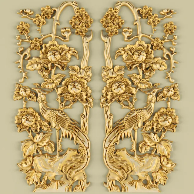 Decorative – Set – 3D Models – European carved plaster 03 (max; obj)
