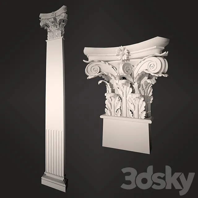 Decorative – Set – 3D Models – Pilaster
