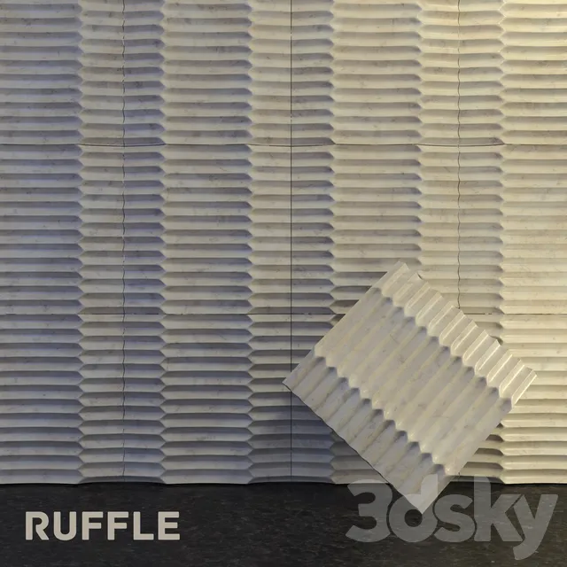 Decorative – Set – 3D Models – Ruffle panel