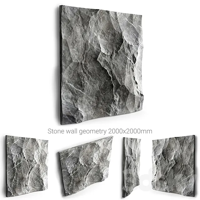 Decorative – Set – 3D Models – Stone wall