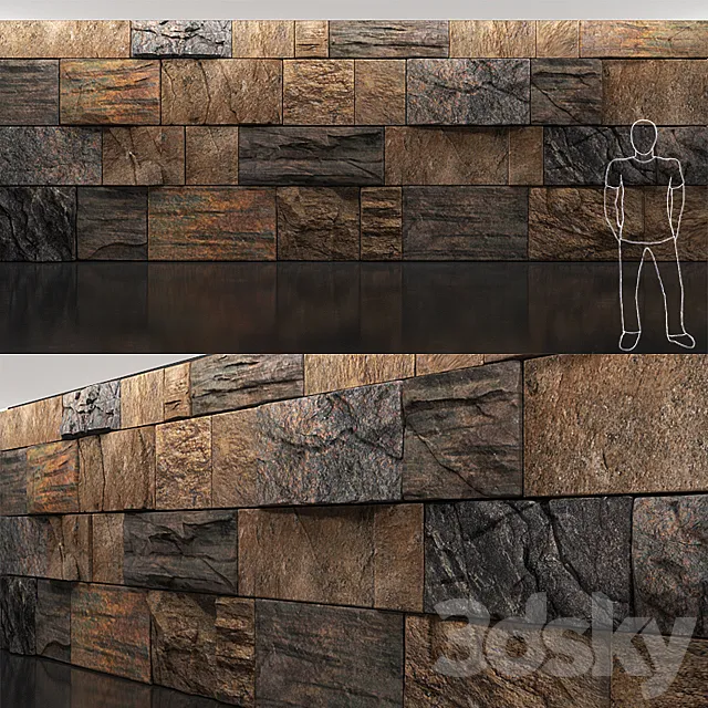Decorative – Set – 3D Models – Wild Stone Wall