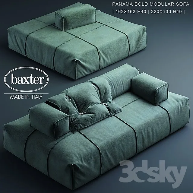Sofa baxter PANAMA BOLD MODULAR SOFA 3DS Max - thumbnail 3