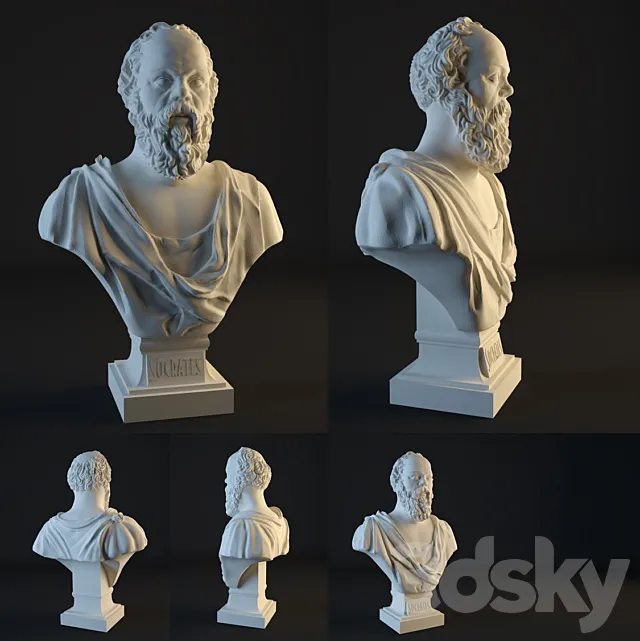 Sculpture – 3D Models – Acc.Socrates Bust