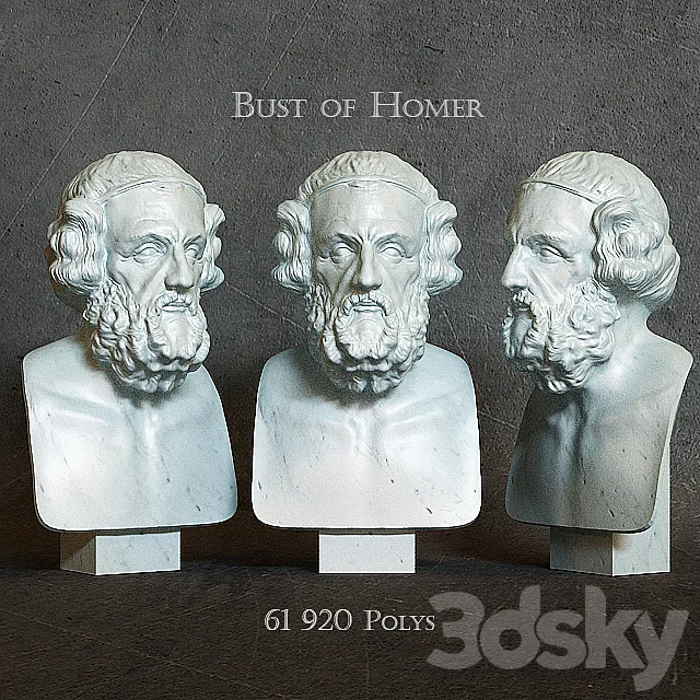 Sculpture – 3D Models – Bust of Homer