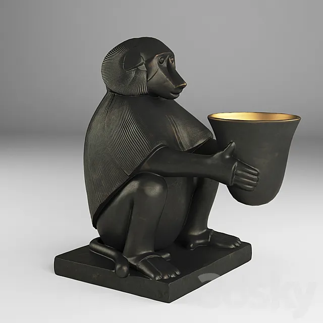 Sculpture – 3D Models – Eichholtz Monkey With Light Art Deco