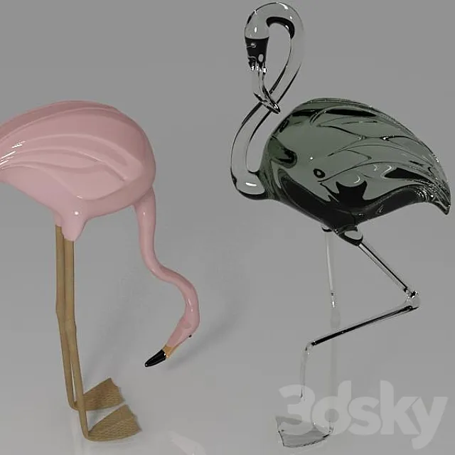 Sculpture – 3D Models – Flamingo