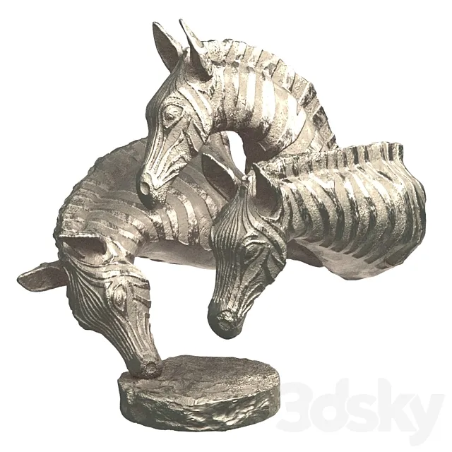 Sculpture – 3D Models – Hi Poly Sculpture of a Zebra