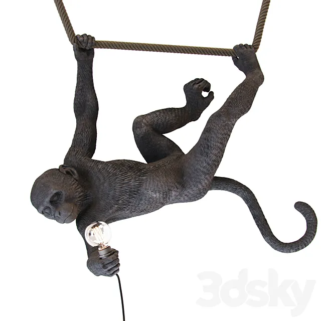 Sculpture – 3D Models – Monkey lamp swing