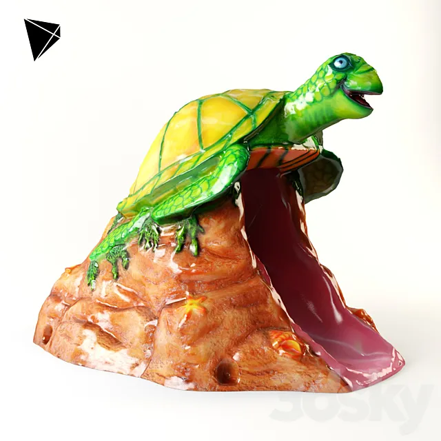 Sculpture – 3D Models – Turtle Slide Toboggan
