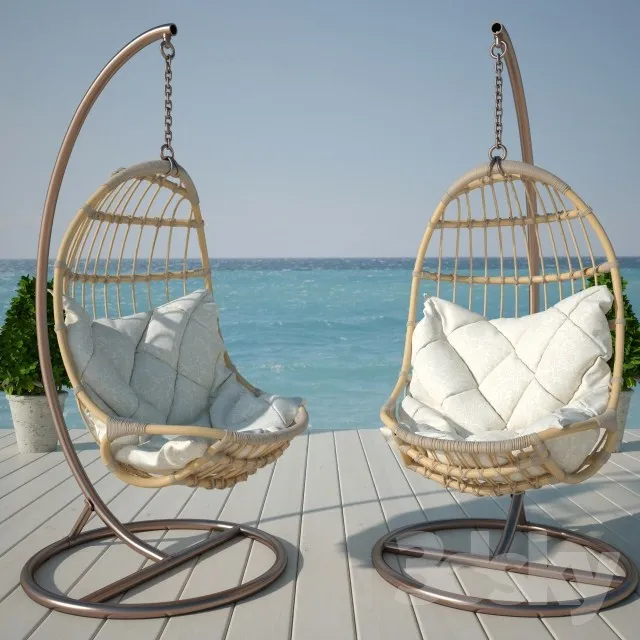 Hanging chairs 3DS Max - thumbnail 3