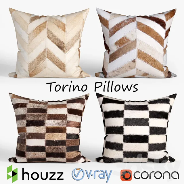 Pillows – 3D Models Download – Decorative pillows Houzz.Torino set 051