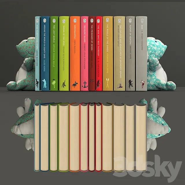Books and hares 3DS Max - thumbnail 3