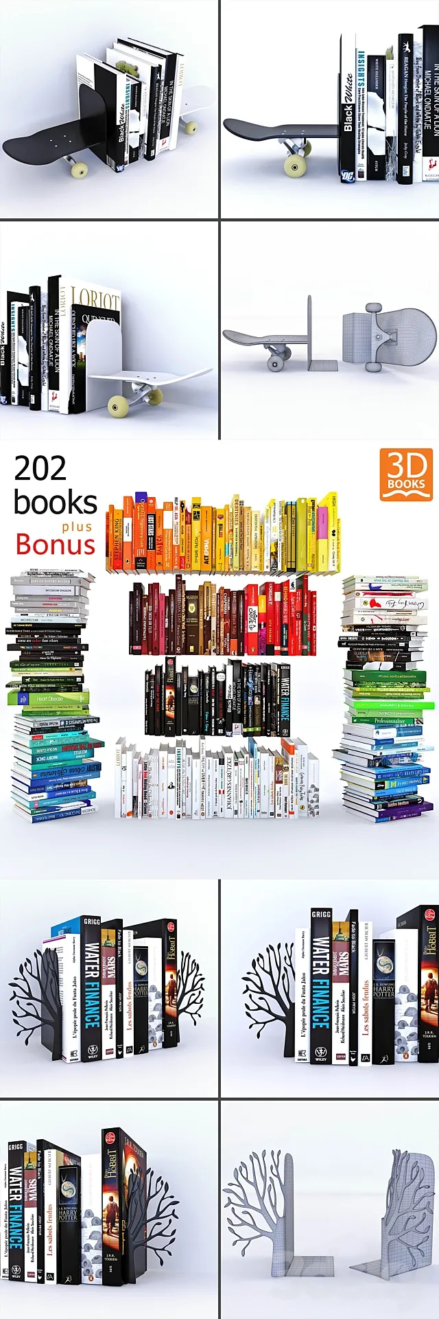 Books – 3D Models Download – 0014
