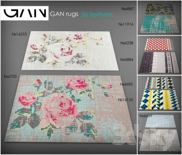 Collection rugs GAN 3DS Max - thumbnail 3