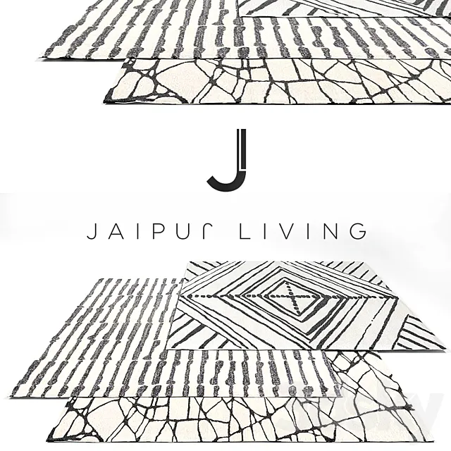 Jaipur living Luxury Rug Set 9 3DS Max - thumbnail 3