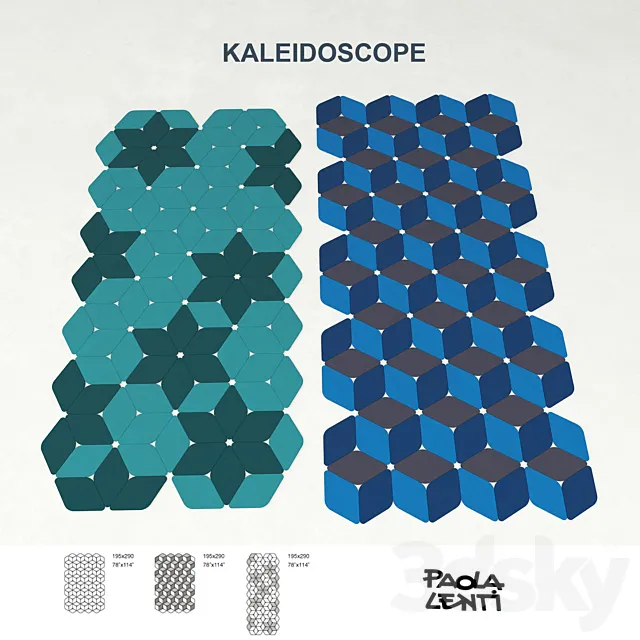 Carpets – 3D Models – Amb.Carpet Kaleidoscope Paola Lenti