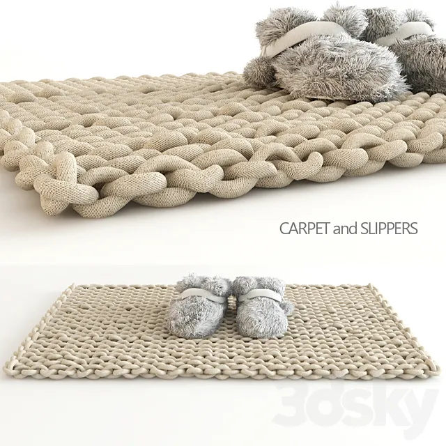 Carpets – 3D Models – Carpet and slippers