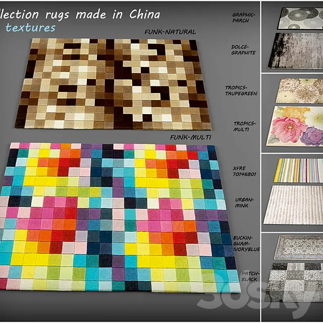 Carpets – 3D Models – Collection of carpets from China
