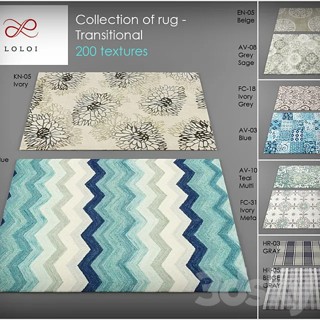 Carpets – 3D Models – Collection of Loloi rugs 3