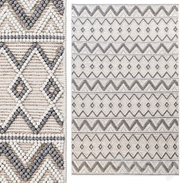 Carpets – 3D Models – Pirlo Boho Farmhouse Wool Area Rug